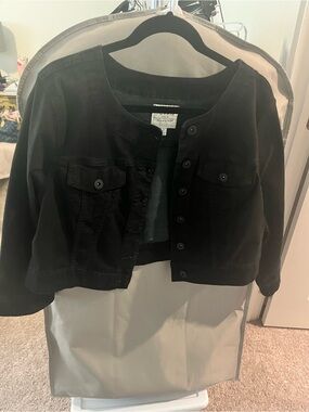torrid Black Cropped Button-Front Jean Jacket